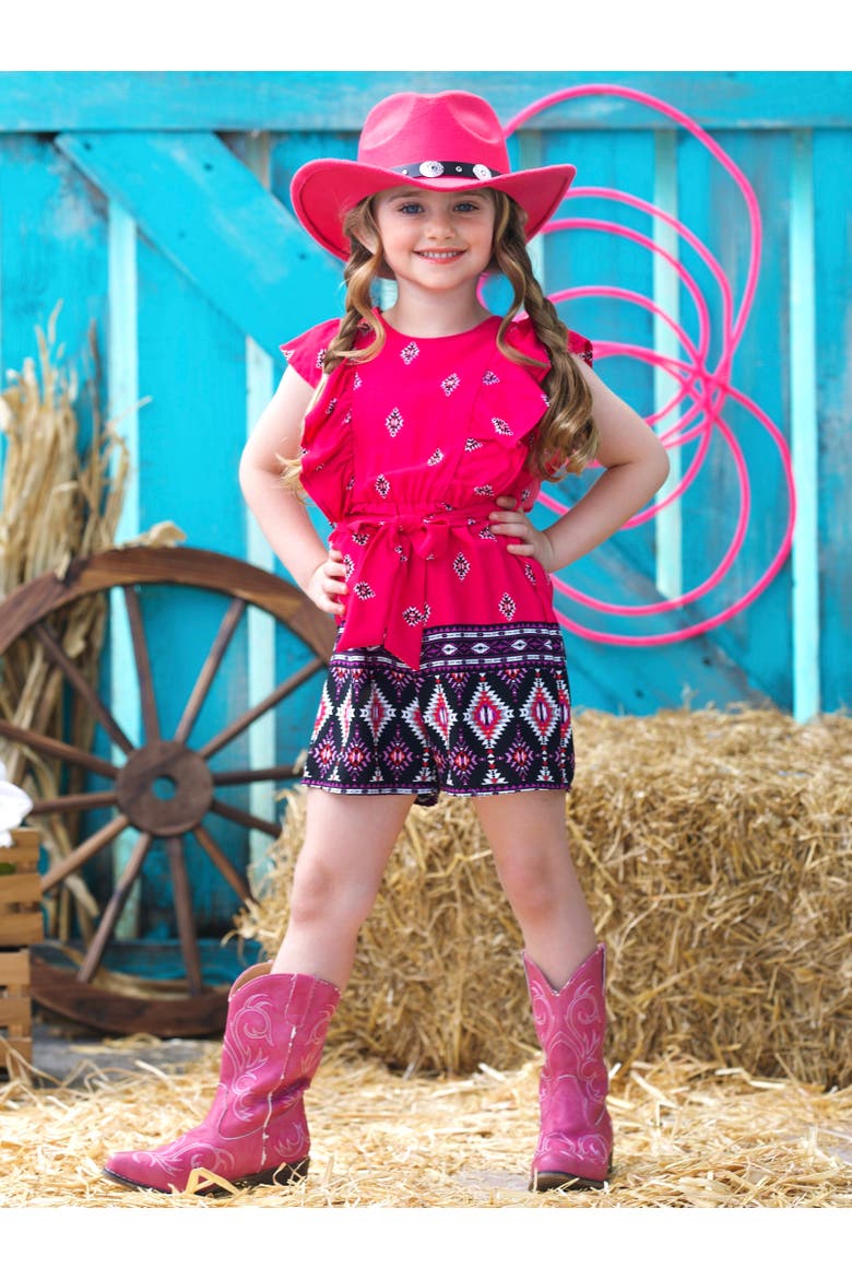 Desert Rose Ruffle Romper, Alternate, color, Pink