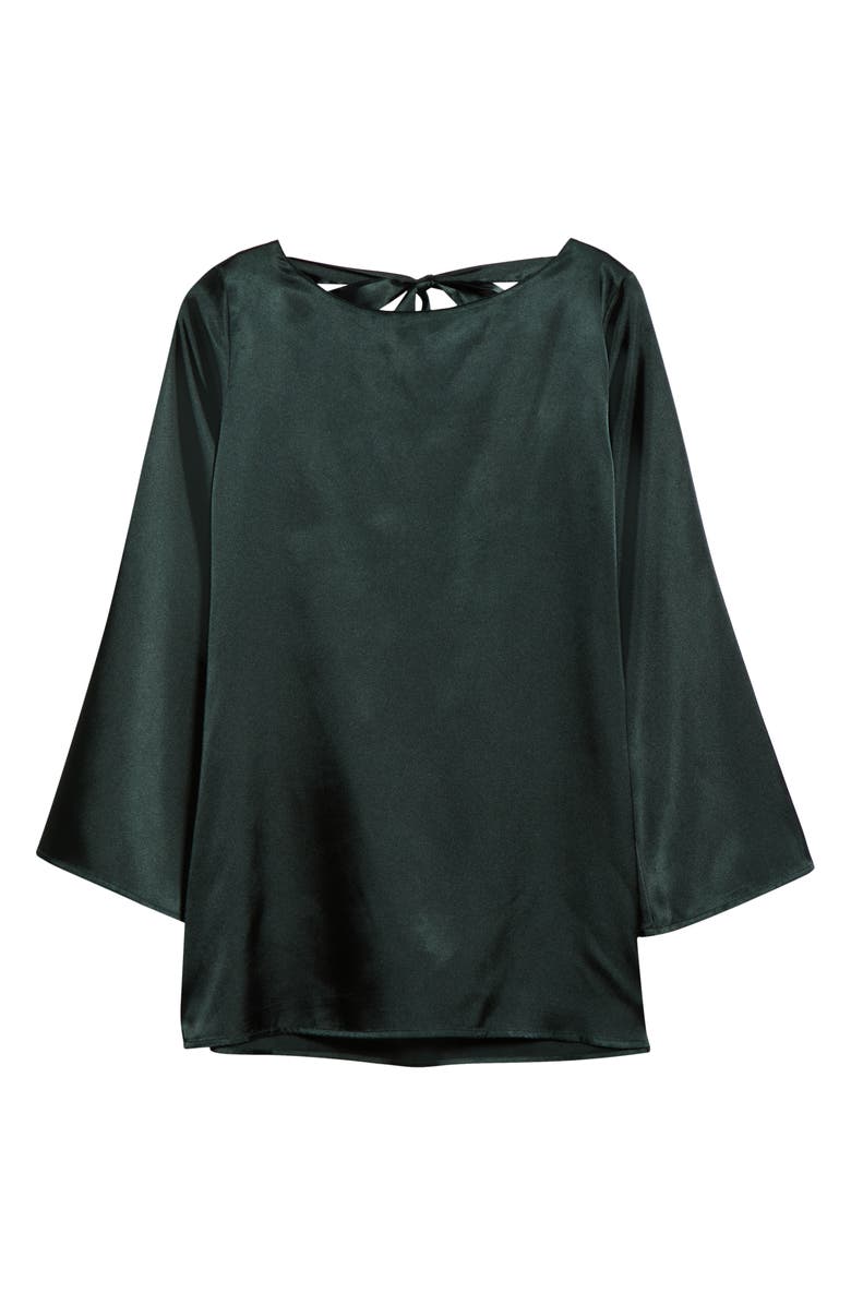 KILO BRAVA Cowl Back Long Sleeve Minidress, Alternate, color, Forest Green