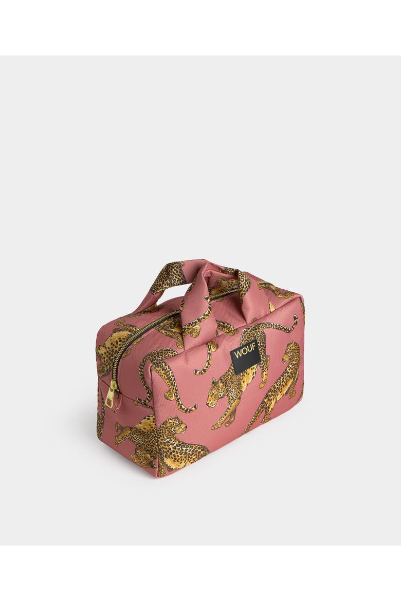 Blush Leopard Large Toiletry Bag, Alternate, color, Blush