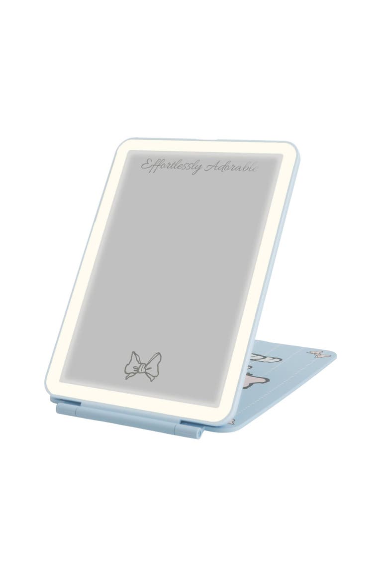 Peanuts Snoopy "Bowtie" Touchpad Mini Led Makeup Mirror, Alternate, color, Blue