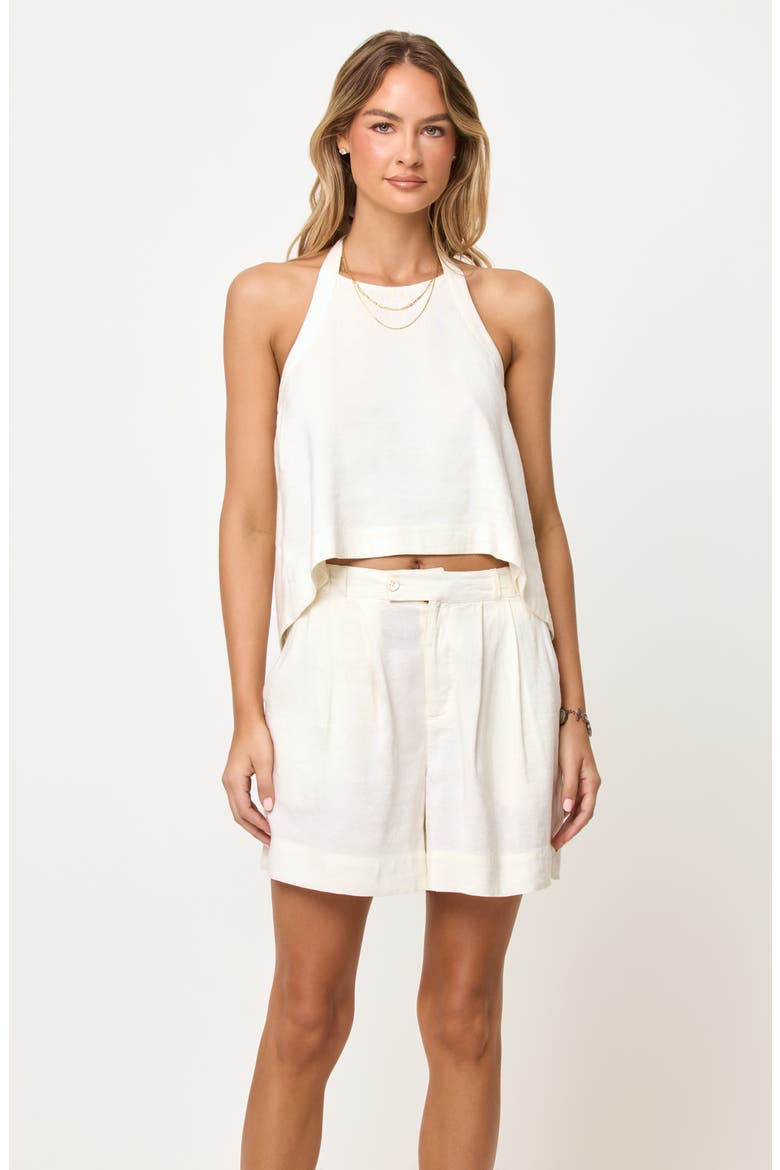 Milly Halter Cover-Up Top, Alternate, color, CREAM