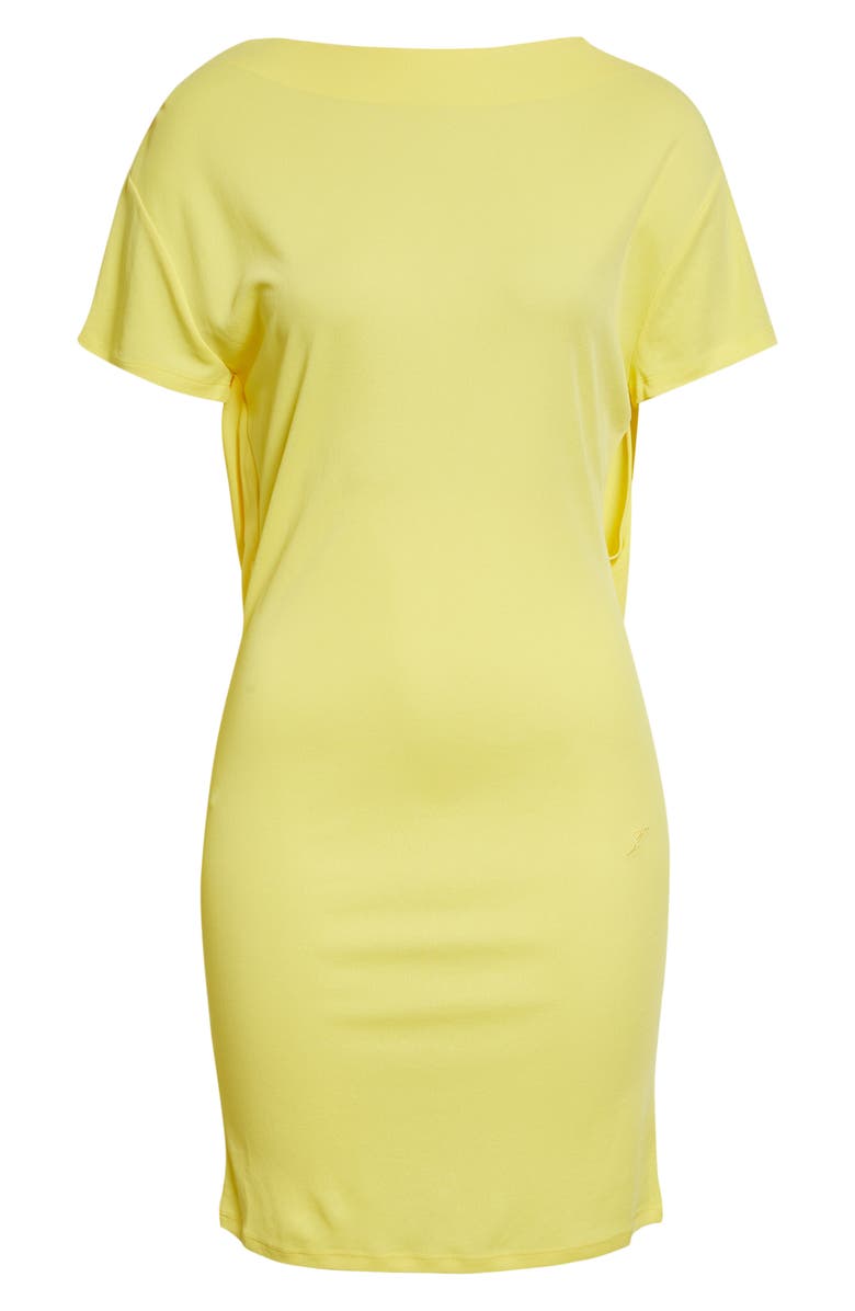Jacquemus La Robe Mistral Plunge Back Jersey Minidress, Alternate, color, Yellow