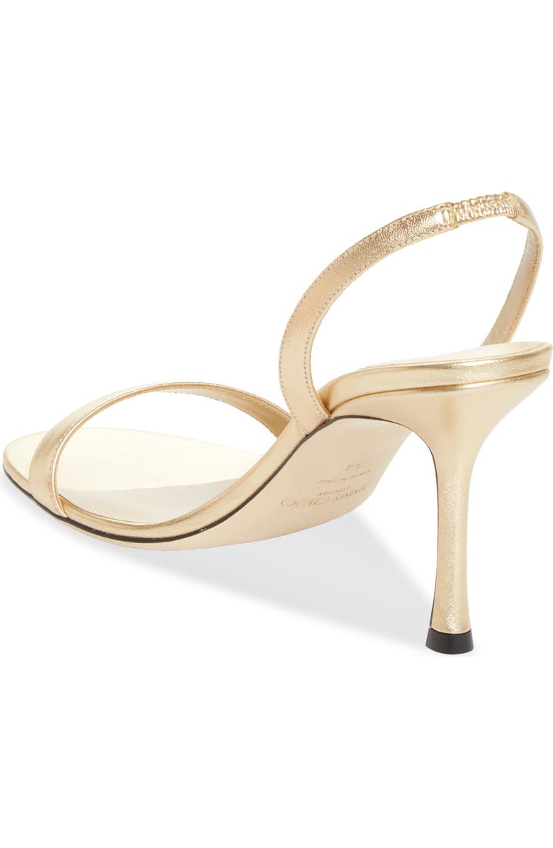 Jimmy Choo Jenn Metallic Slingback Sandal, Alternate, color, Gold
