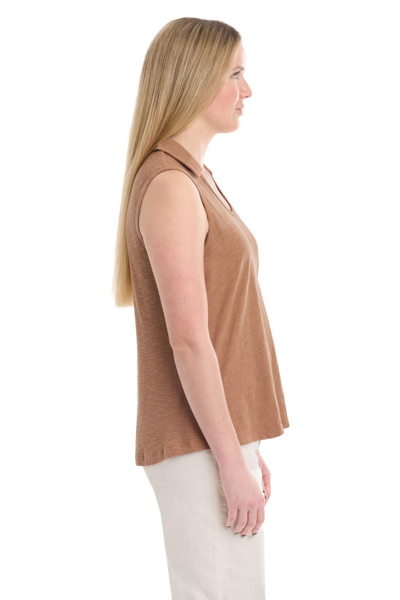 Polo Shell Top, Alternate, color, Raw Umber