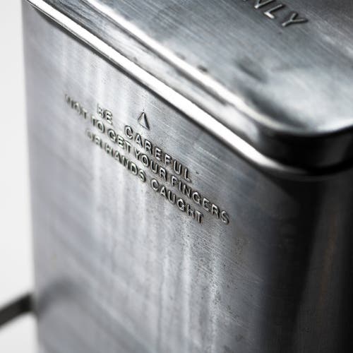 Puebco Step Trash Can In Metallic
