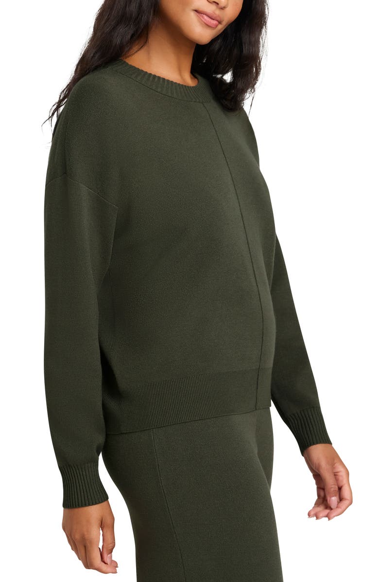 Splendid x @cellajaneblog Front Seam Sweater, Alternate, color, Caviar