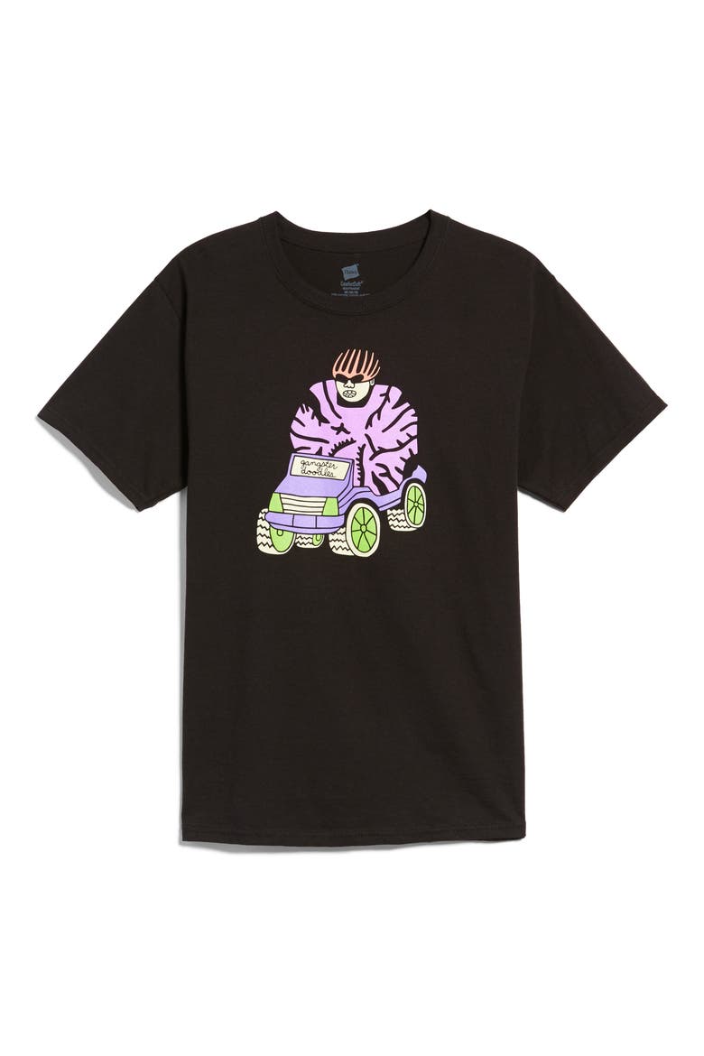 Gangster Doodles Missy Elliott T-Shirt, Main, color, BLACK