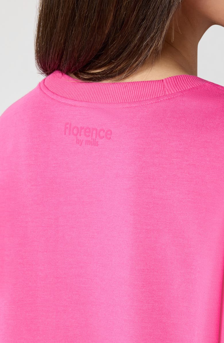 Florence by Mills Sporty Terry Crew Sweatshirt, Alternate, color, Fuchsia