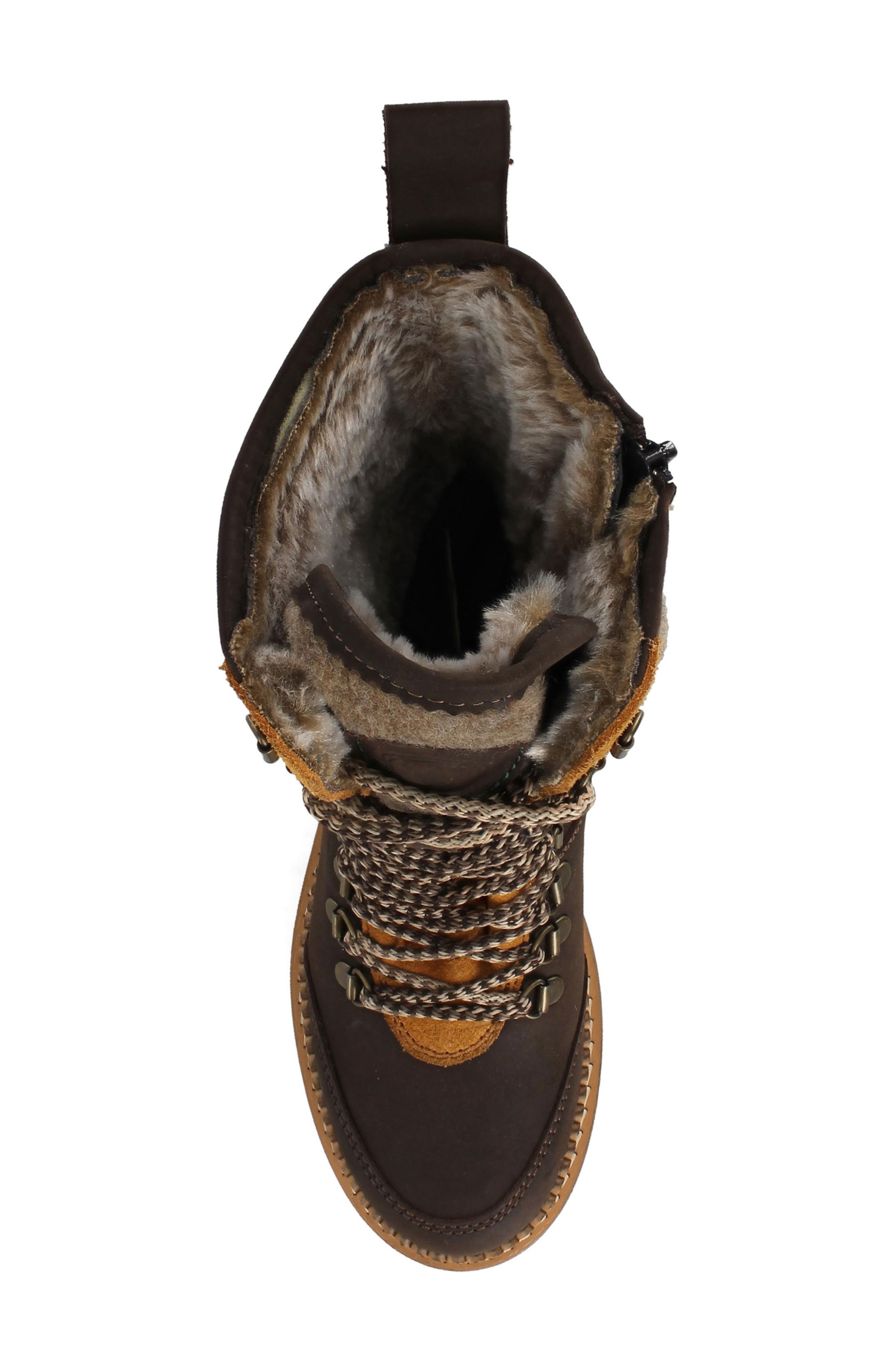 Santana Canada Cariboo Waterproof Mixed Media Boot, Alternate, color, Dark Brown / Saddle