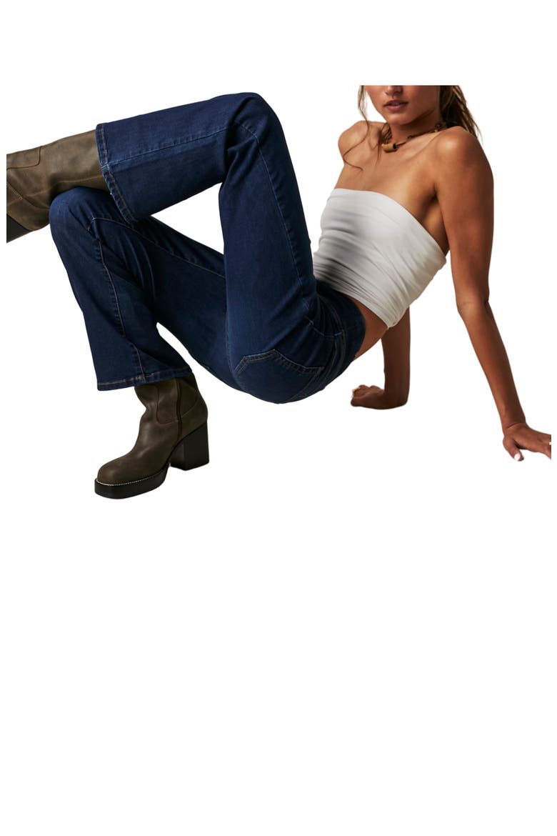 In My Feelings Crop Flare Jeans, Alternate, color, LILIBET BLUE
