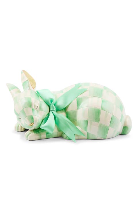 Mint Check Fluffy Bunny