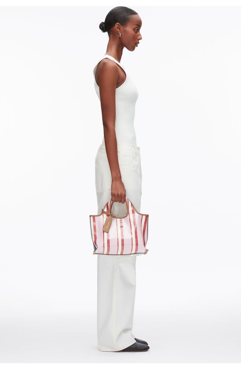 3.1 Phillip Lim Dual Stripe Mini Market Tote, Alternate, color, Blue-Pink Multi