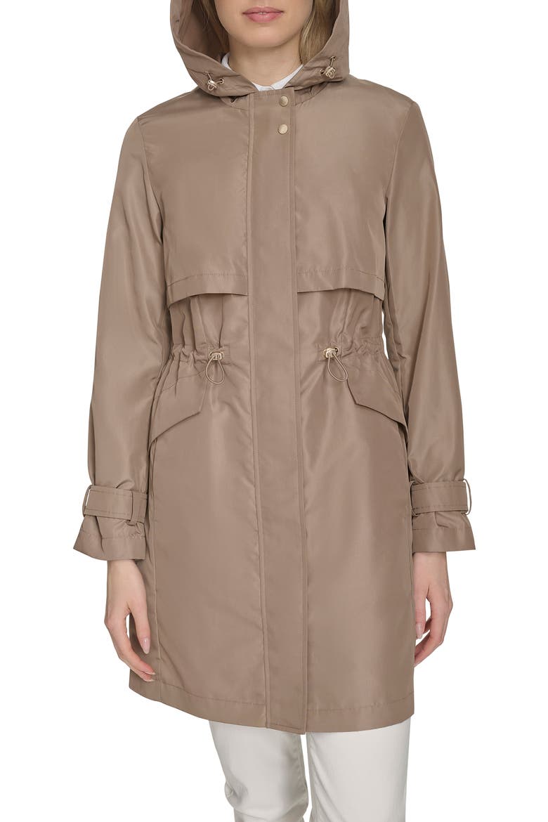Hooded Trench Raincoat, Alternate, color, CHAMPAGNE