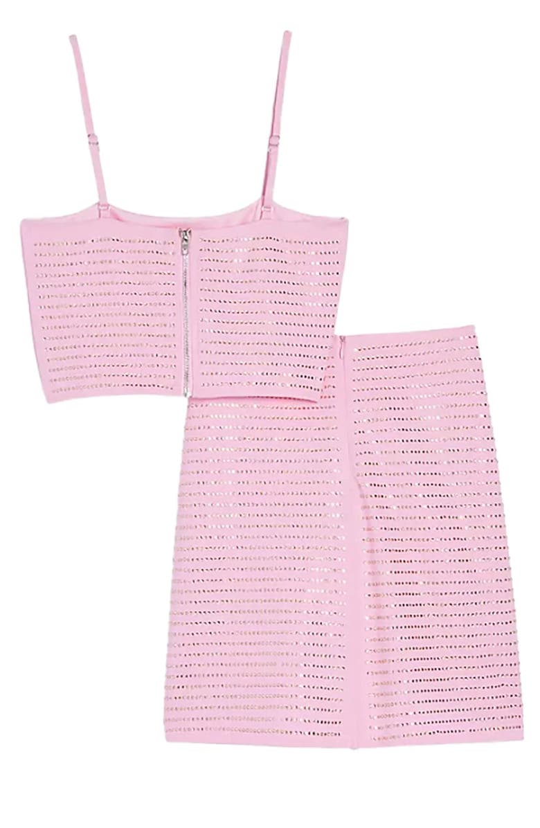 Theme Franki Studded Top and Skirt Set, Alternate, color, Pink