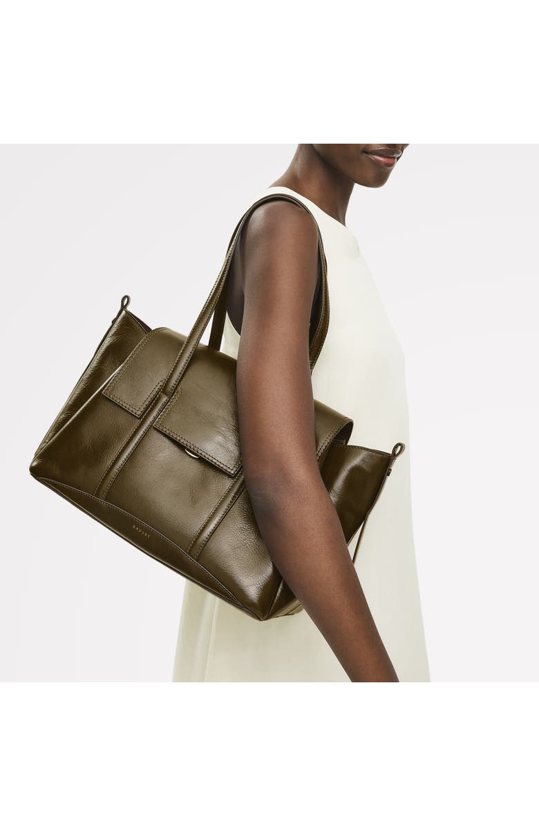 Radley The Chancery - High Shine Medium Flapover Shoulder Bag, Alternate, color, Pine Needle