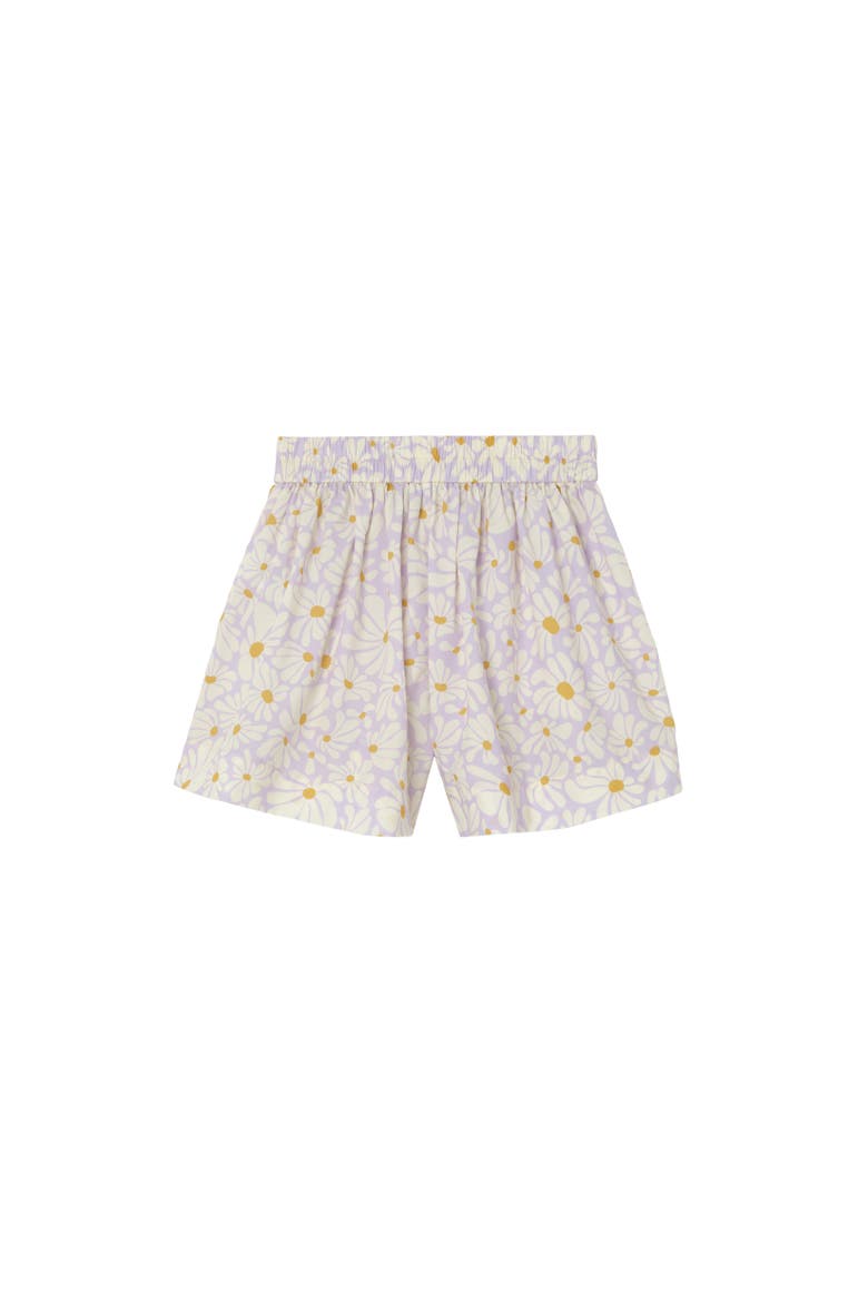 Daisy Cotton Shorts, Alternate, color, Wisteria purple