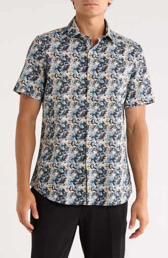 Bugatchi Miles OoohCotton® Short Sleeve Button-Up Shirt