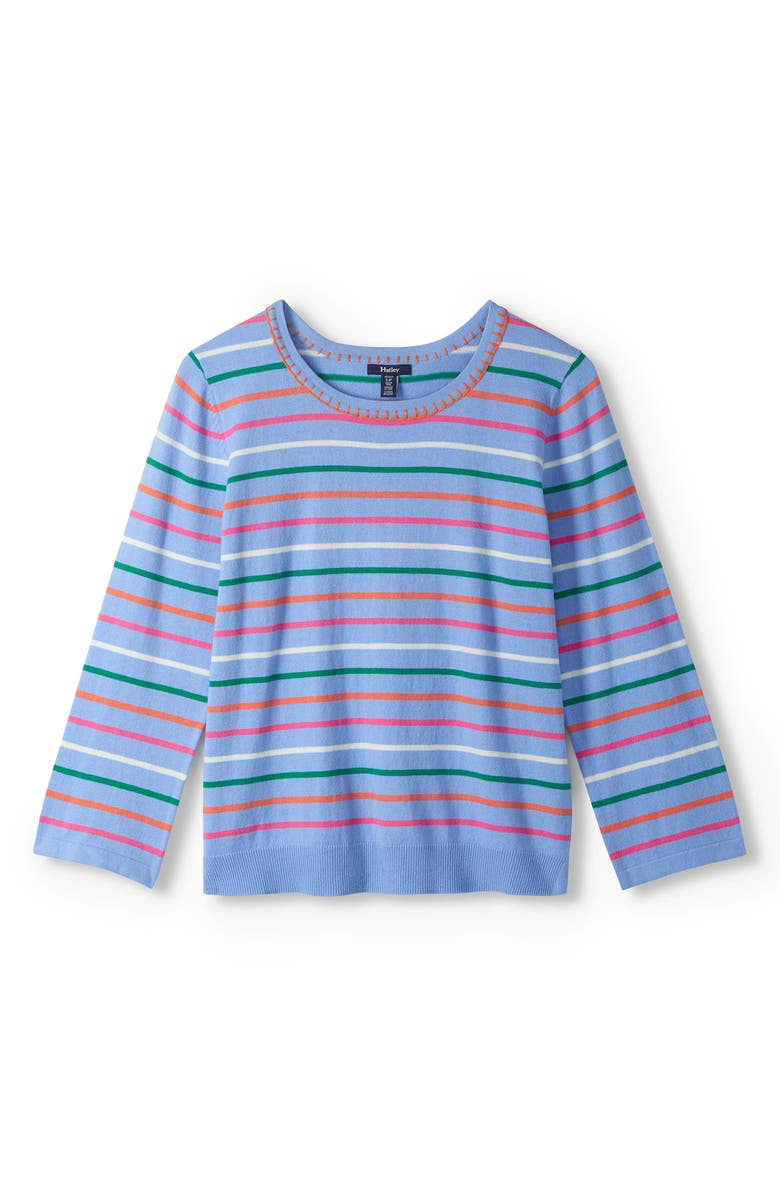 Hatley Stripe Embroidered Cotton T-Shirt Shirt, Main, color, 