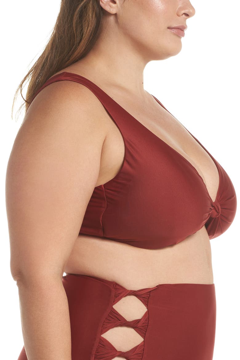 BCA Love Letters Bikini Top, Alternate, color, WINE