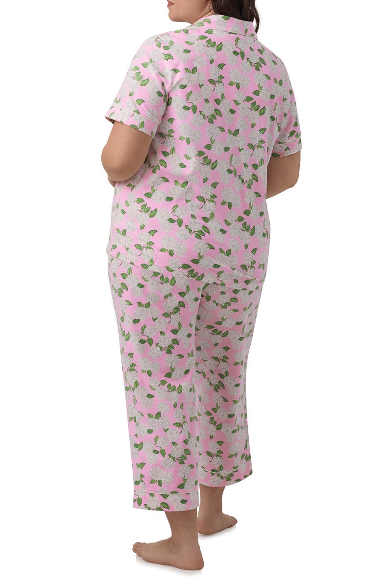 BedHead Pajamas Print Stretch Organic Cotton Jersey Crop Pajamas, Alternate, color, 