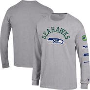 Champion Men's Champion  Heather Gray Seattle Seahawks Seal Long Sleeve T-Shirt