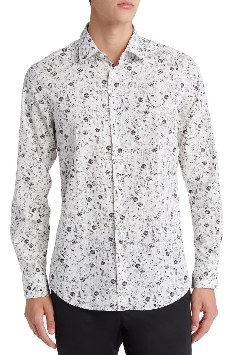 Paul Smith Floral Print Dress Shirt, Main, color, 