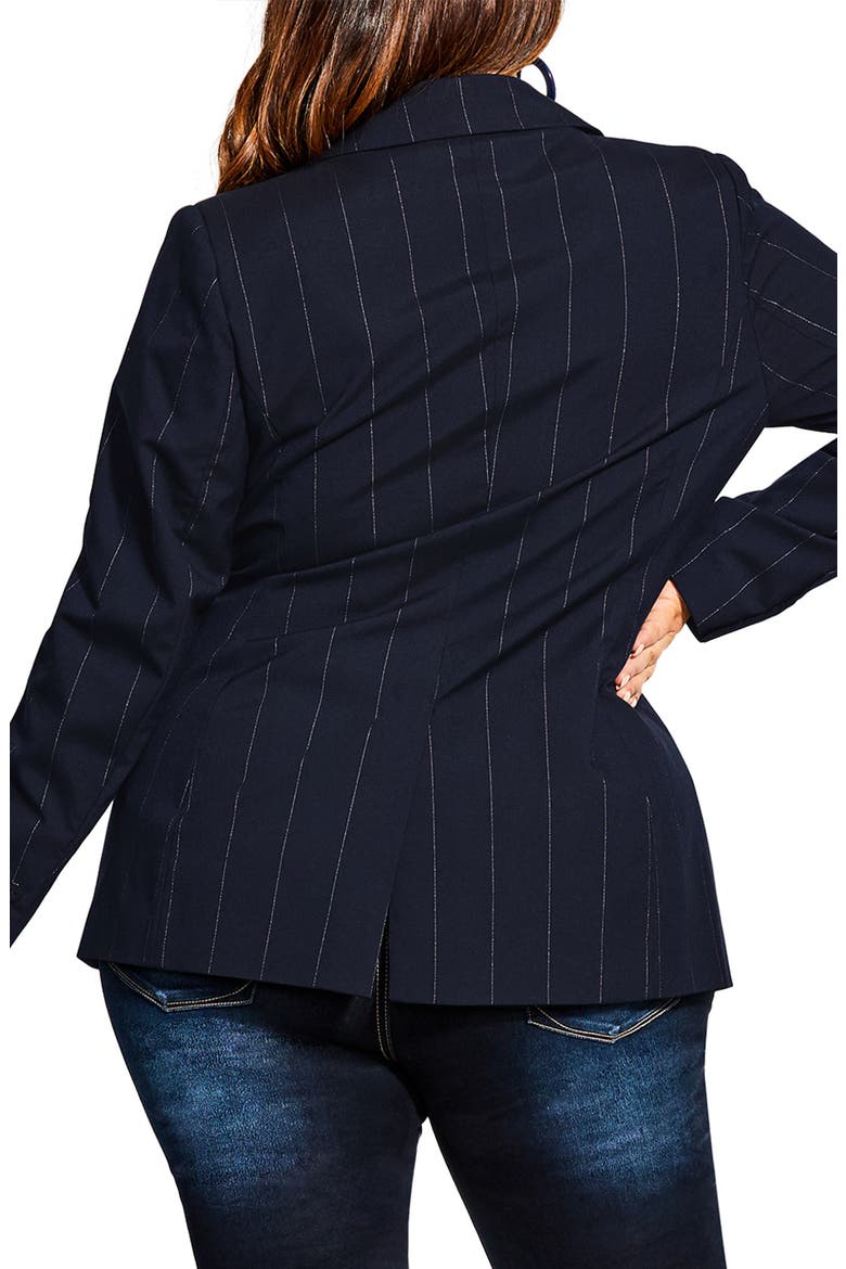 Pinstripe Blazer, Alternate, color, NAVY PINSTRIPE