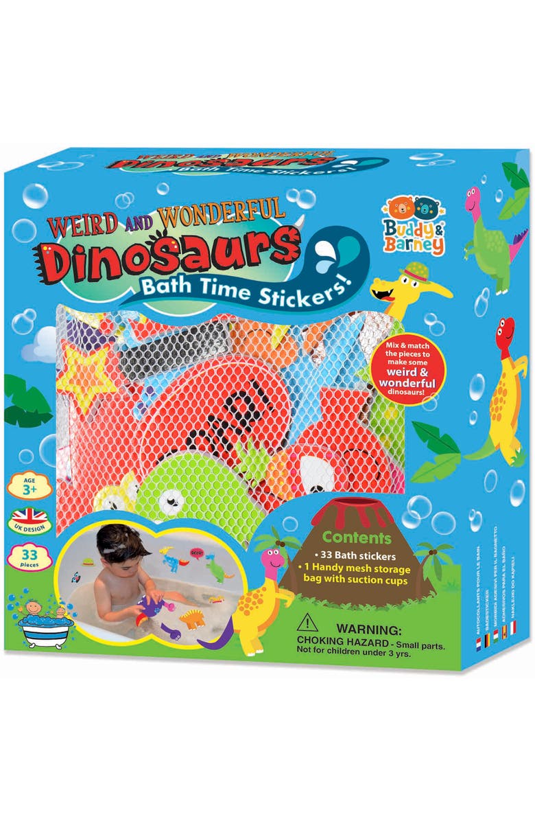 Buddy & Barney Weird & Wonderful Dinosaurs Bath Time Stickers, Alternate, color, Multicolored