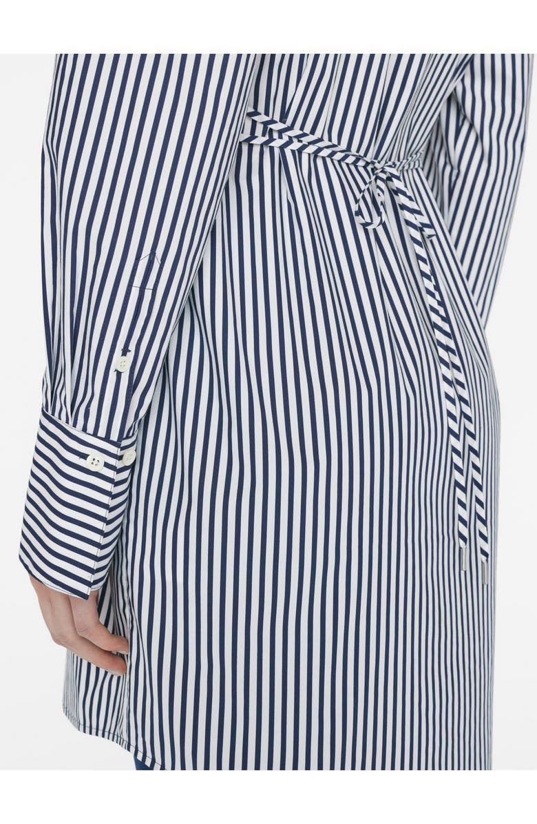 FRAME Stripe Tie Waist Long Sleeve Organic Cotton Shirtdress, Alternate, color, 