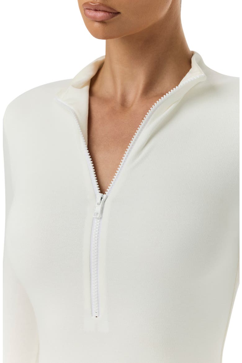 Quarter Zip Jumpsuit, Alternate, color, WHITE