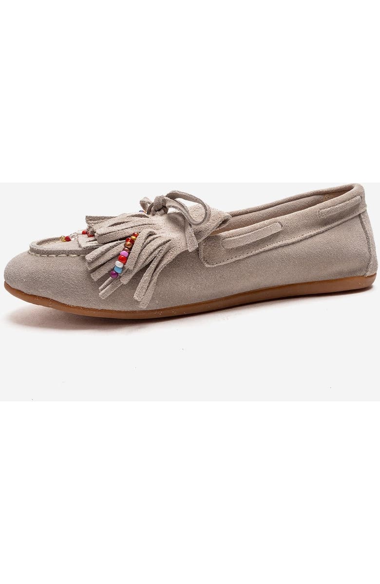 Forever & Always Shoes Evelyn Leather Loafer, Alternate, color, Beige Suede