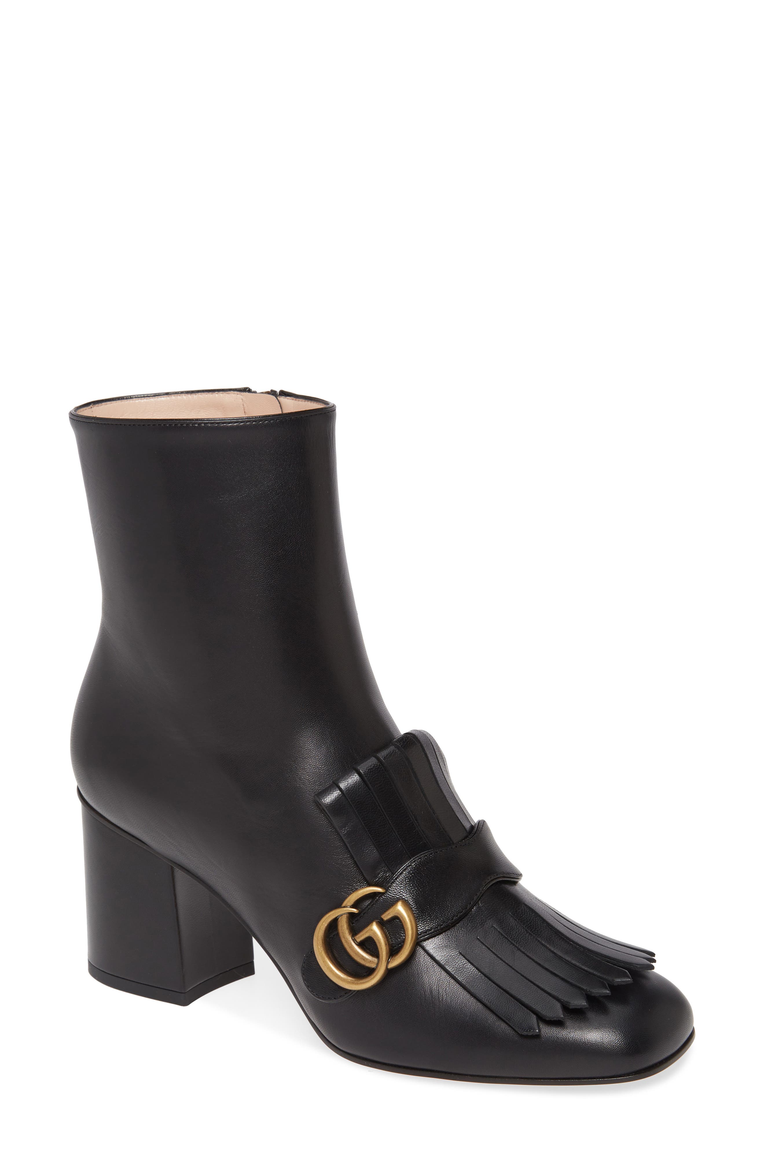 Gucci GG Kiltie Fringe Bootie, Main, color, 