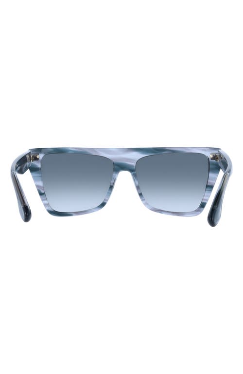Victoria Beckham 57mm Modified Rectangular Sunglasses In Blue