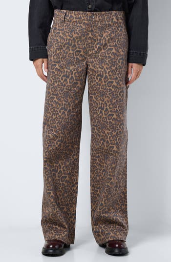 Noisy May Jules Straight Leg Pants In Mocha Bisque Aopleo