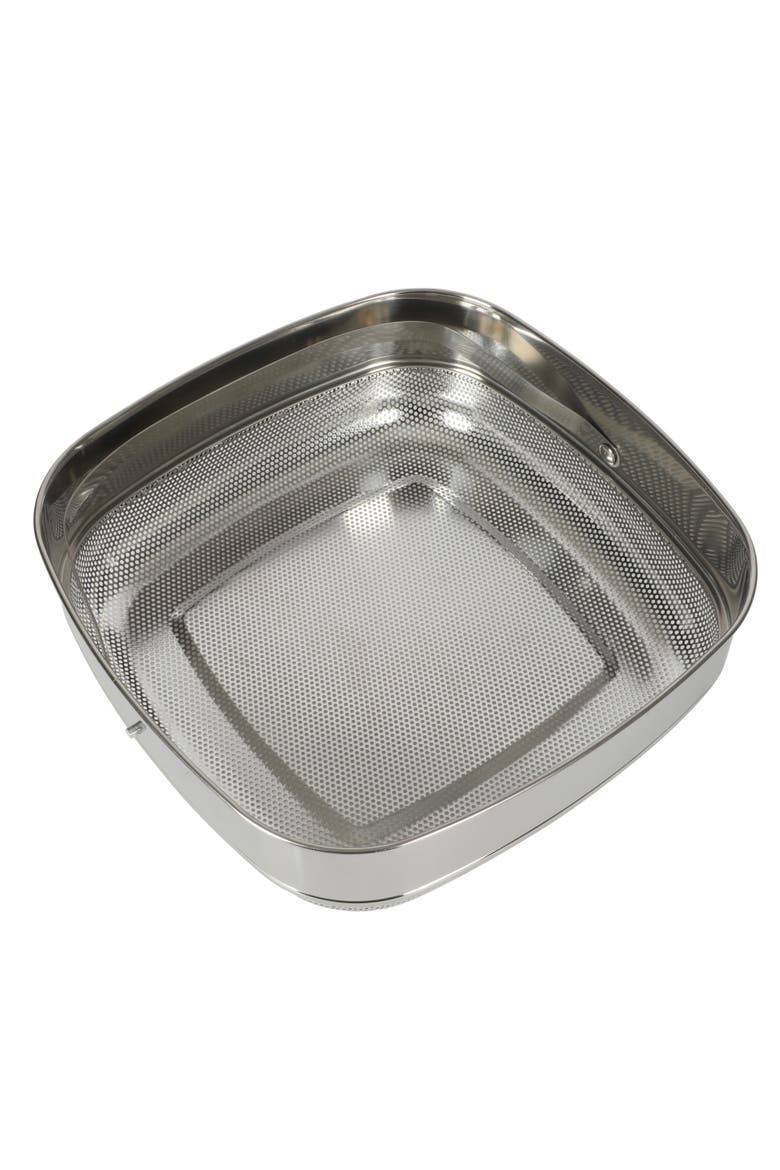 Northvale Ceramic Nonstick Cast Aluminum Sauté Pan with Steamer Basket and Lid, Alternate, color, Matte Sage