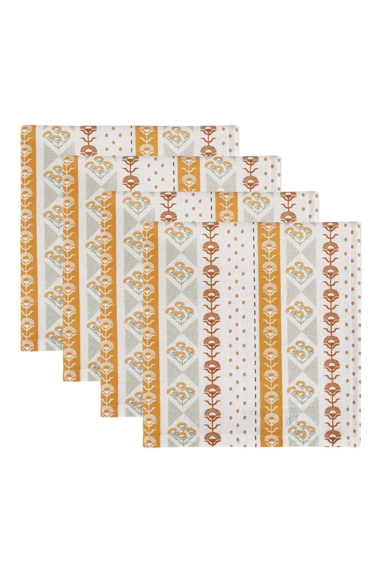 Golden Gardens 4-Piece Napkin Set, Main, color, GOLDEN GARDENS