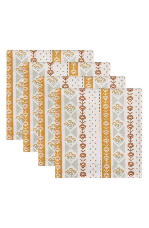 Golden Gardens 4-Piece Napkin Set