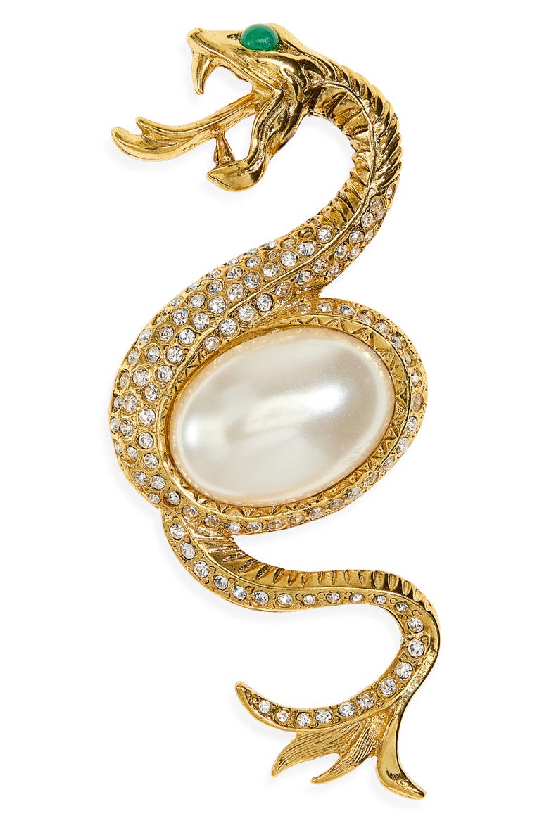 Snake Pin, Main, color, GOLD