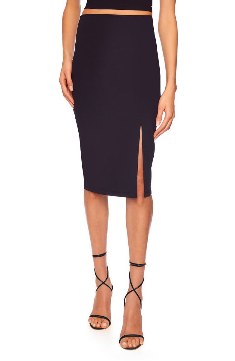 Susana Monaco High Waist Slit Front Skirt, Main, color, 