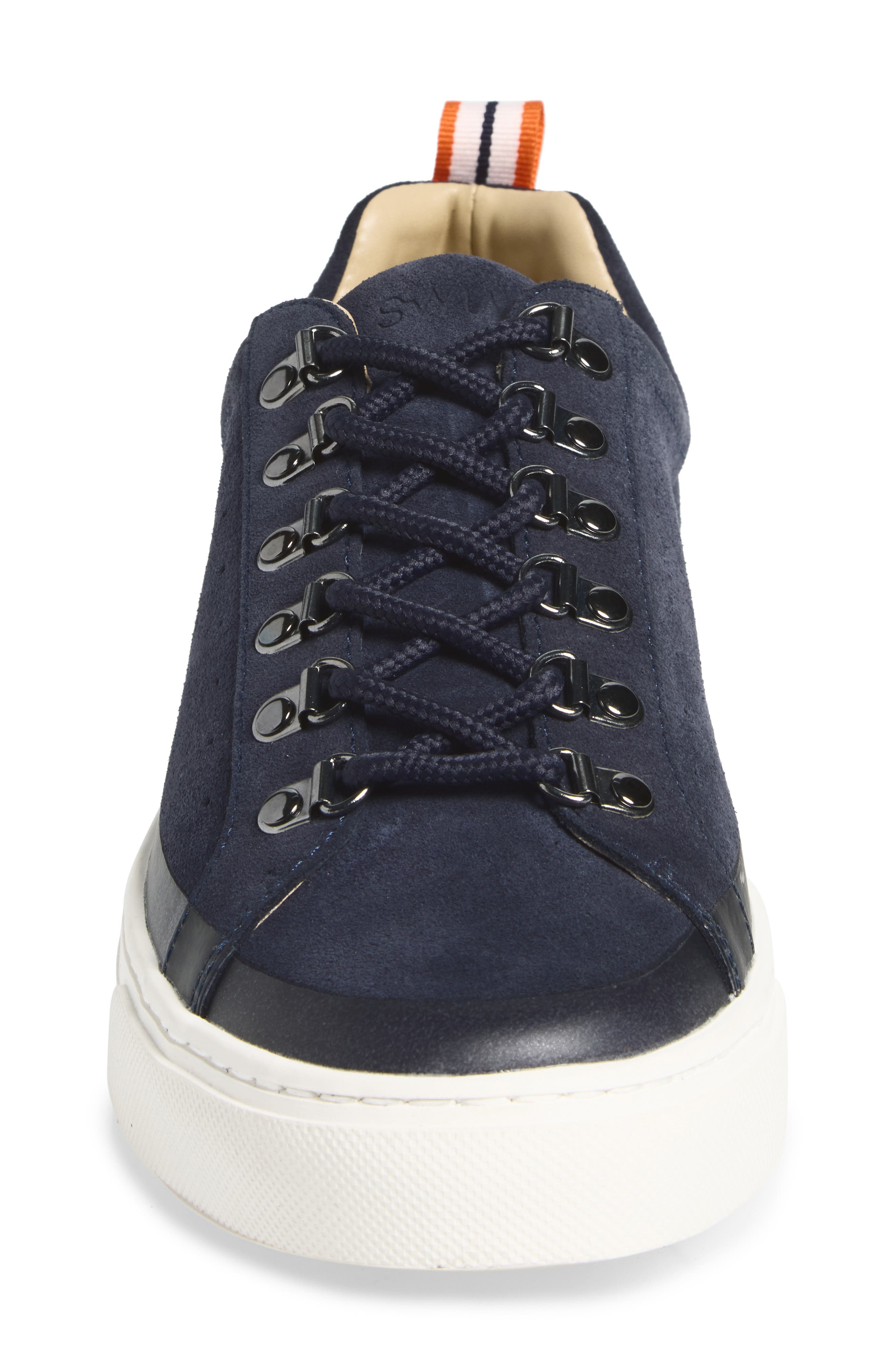 Skog Leather Sneaker, Alternate, color, NAVY