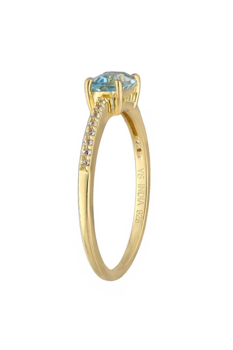 Blue & White Topaz Ring, Alternate, color, BLUE