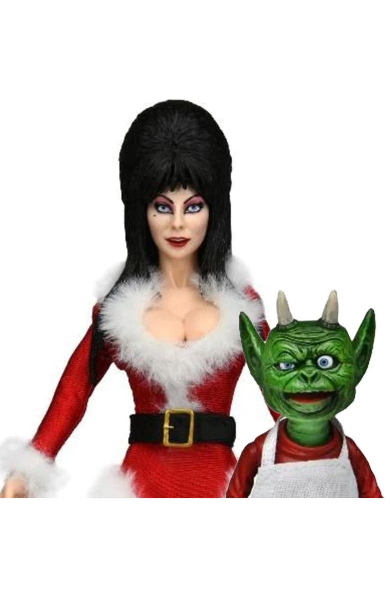 NECA Very Scary Xmas Elvira 8" Clothed Action Figure by NECA, Main, color, Red