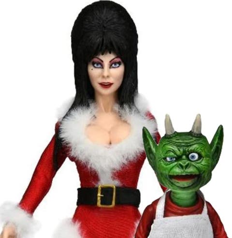 Very Scary Xmas Elvira 8" Clothed Action Figure by NECA