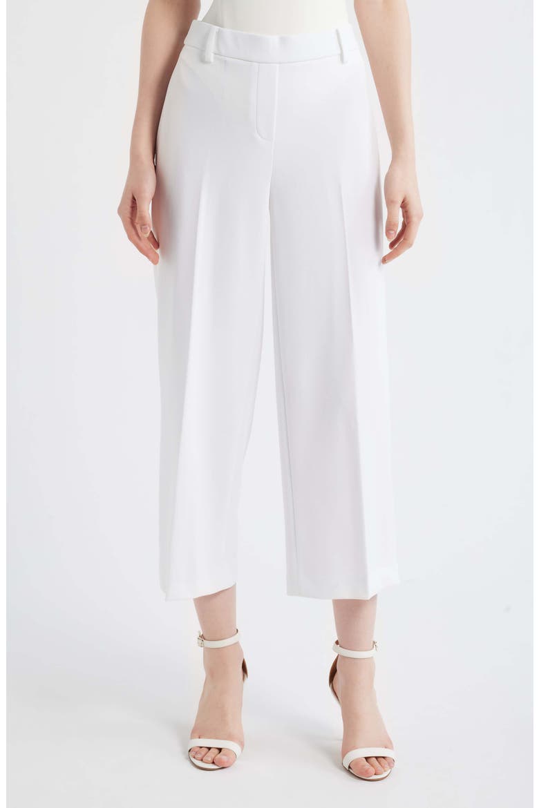 Wide Leg Crop Pants, Main, color, CRISP WHITE