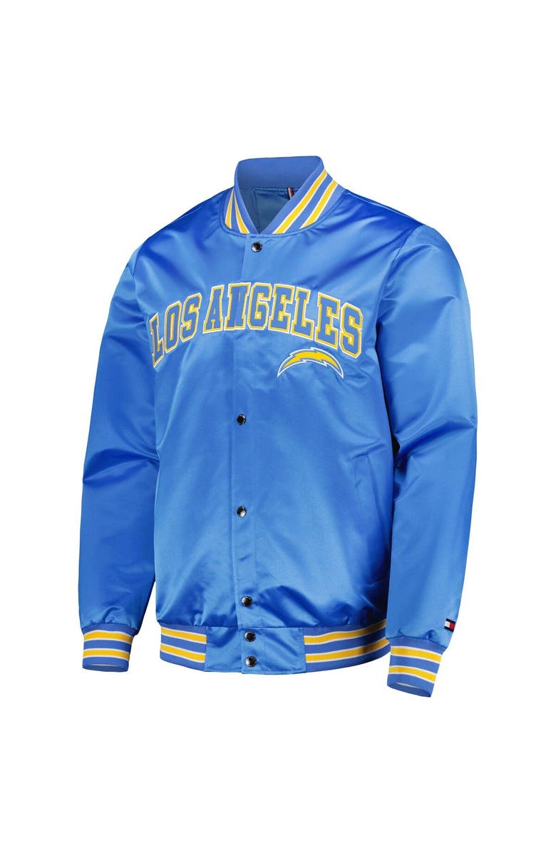 Tommy Hilfiger Men's Tommy Hilfiger Powder Blue Los Angeles Chargers Elliot Varsity Full-Snap Jacket, Alternate, color,