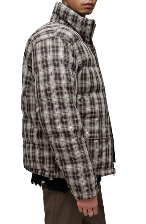 Allsaints Atmosphere Hooded Reversible Puffer Jacket In Black