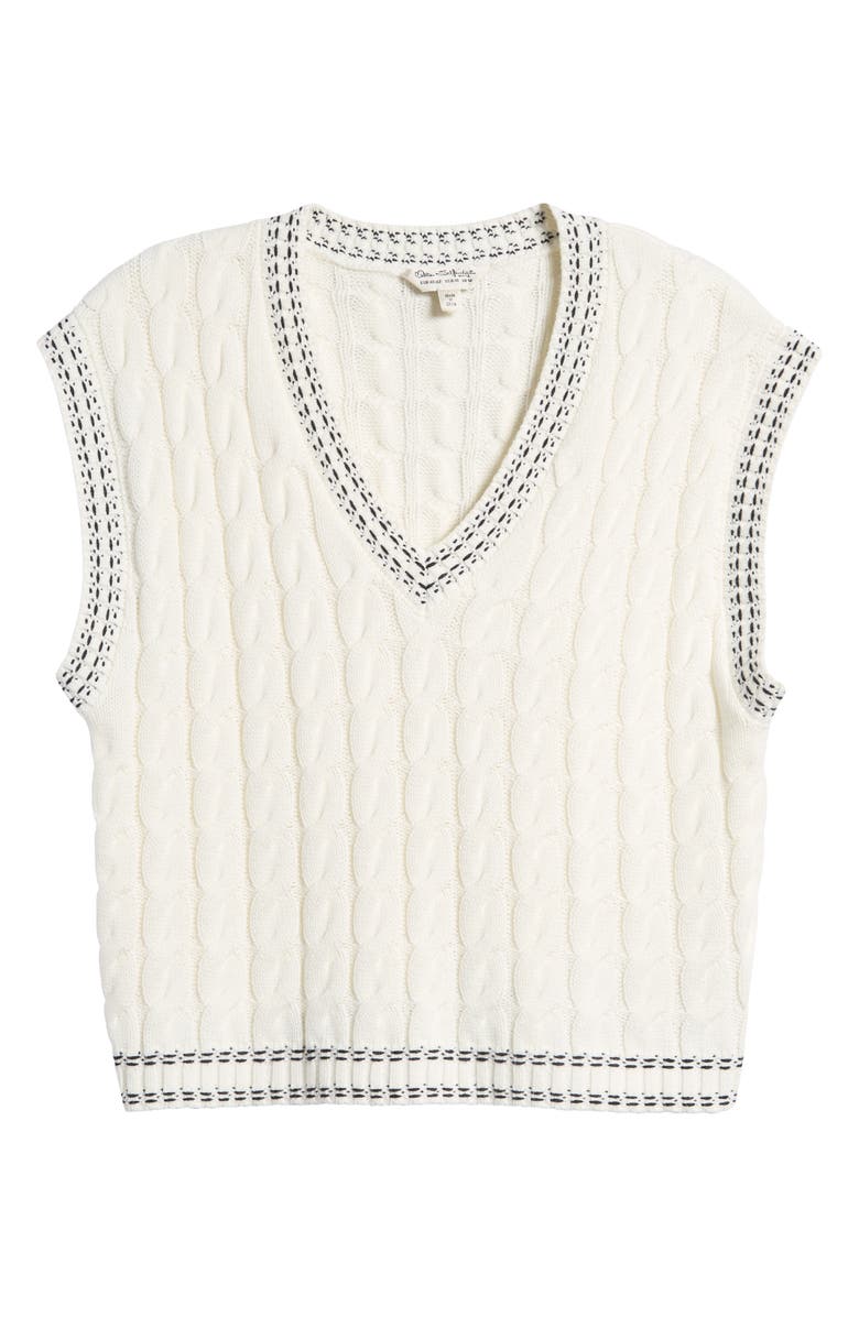 Miss Selfridge Cable Knit Vest, Alternate, color,