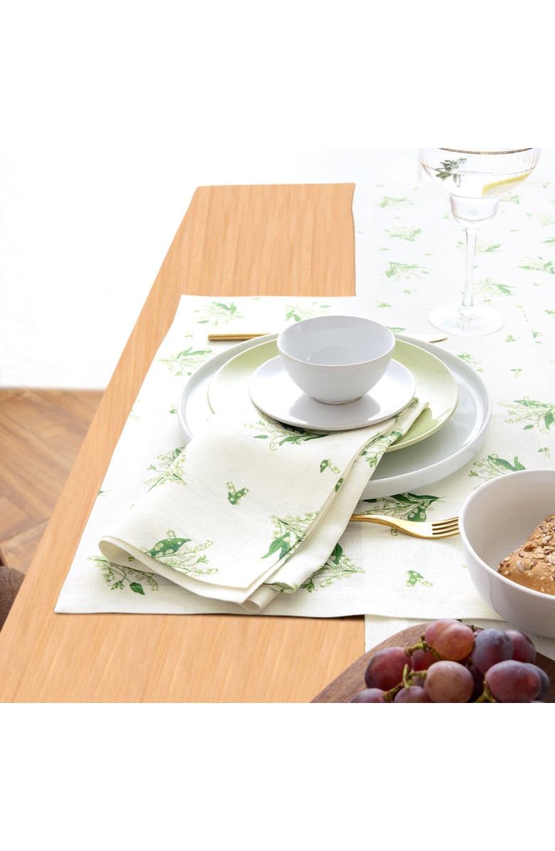 Solino Home Linen Dinner Napkins - Lily of the Valley, 20" x 20", Alternate, color, 