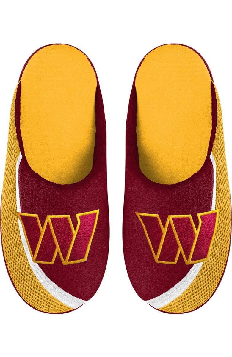 FOCO Men's FOCO Washington Commanders Big Logo Color Edge Slippers, Alternate, color,
