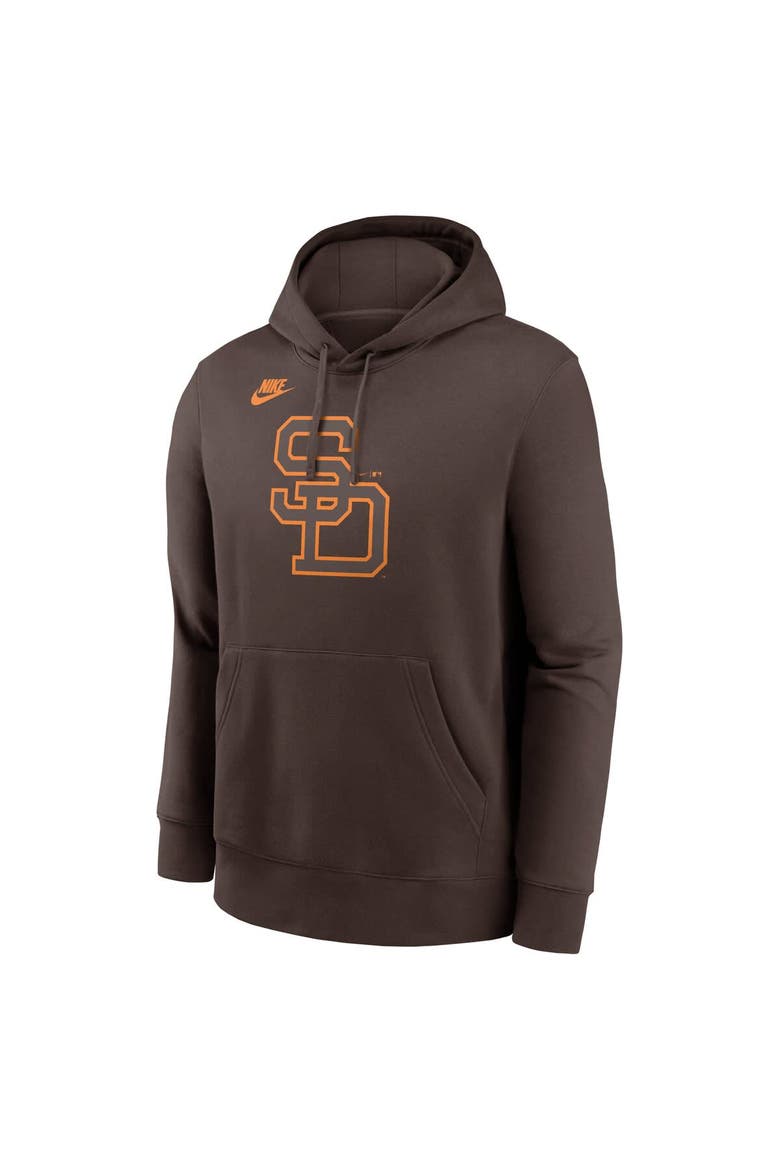 Men's Nike Brown San Diego Padres Cooperstown Collection Logo Club Pullover Hoodie, Alternate, color, Brown